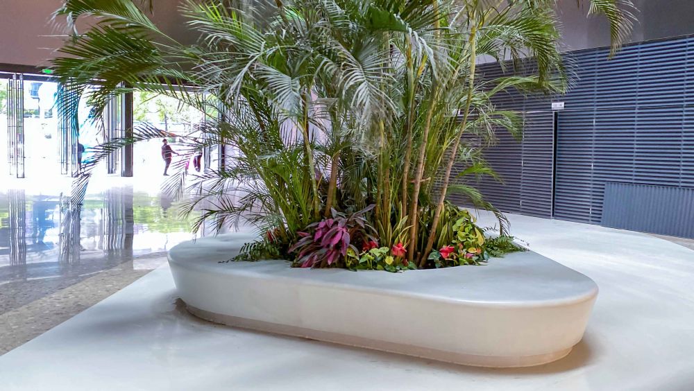 Shopping mall indoor landscape tree pot